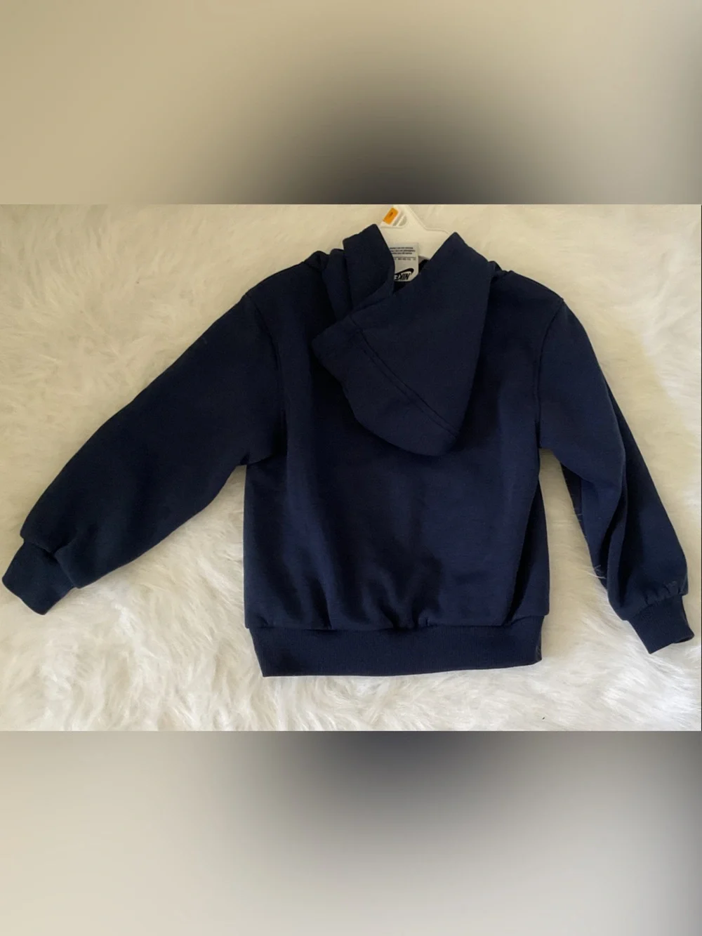 Nike Navy & White Kids Hoodie with Blue Accent Logo